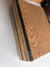 Vintage VHS Tape Holder Wood Grain 2 Drawer Cabinet Storage Case VCR Holds 18