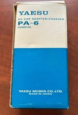 Yaesu PA-6 DC Car Adapter/Charger New Old Stock 