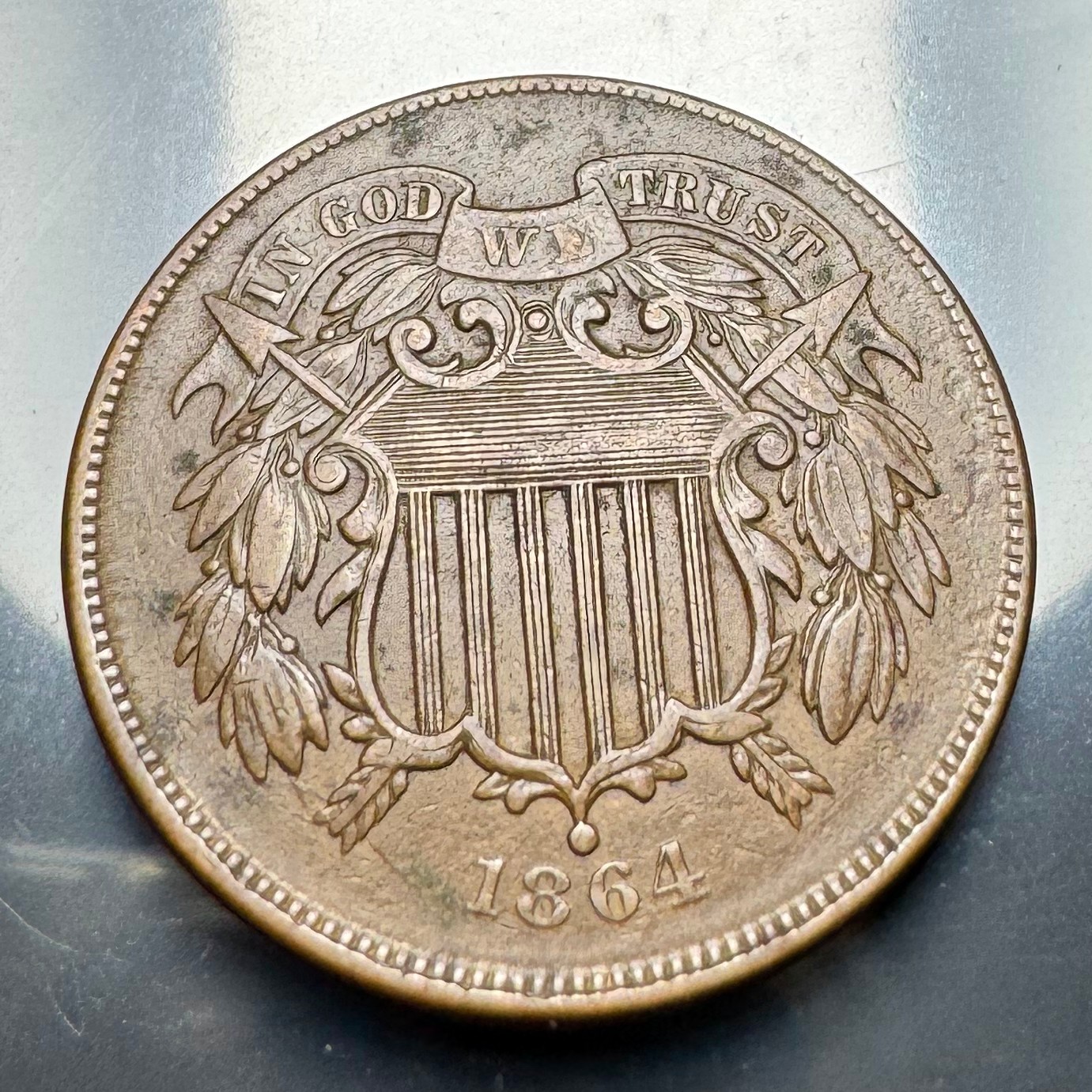 1864 Two Cent Piece 2 Cent High Grade Type Coin | eBay