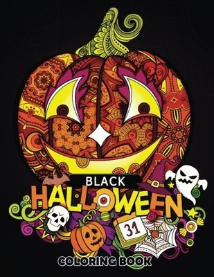 BLACK HALLOWEEN COLORING BOOK: ADULT COLORING BOOK ART By Tiny Cactus Publishing