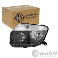 Diederichs Halogen Scheinwerfer Mit LWR Schwarz Links FüR Dacia Duster | 4560083