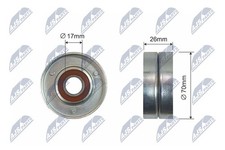 NTY Spannrolle Keilriemen RNK-HD-022 für HONDA CIVIC 6 Fastback MA MB ACCORD CH