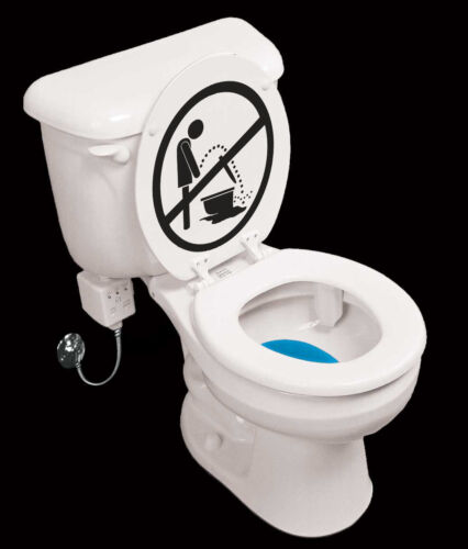 Keep Toilet Clean Wall Sign Decal Sticker, Highest Quality,made in USA 10"x 8" - Picture 1 of 15