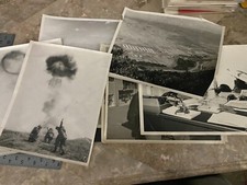 Vintage Lot of 5 Black White Photos US Military Arial Bombs Jets 8x10s