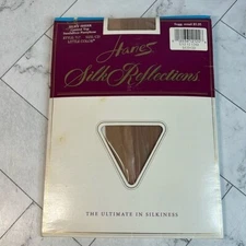 Hanes Silk Reflections Womens Silky Sheer Control Top Pantyhose Size CD