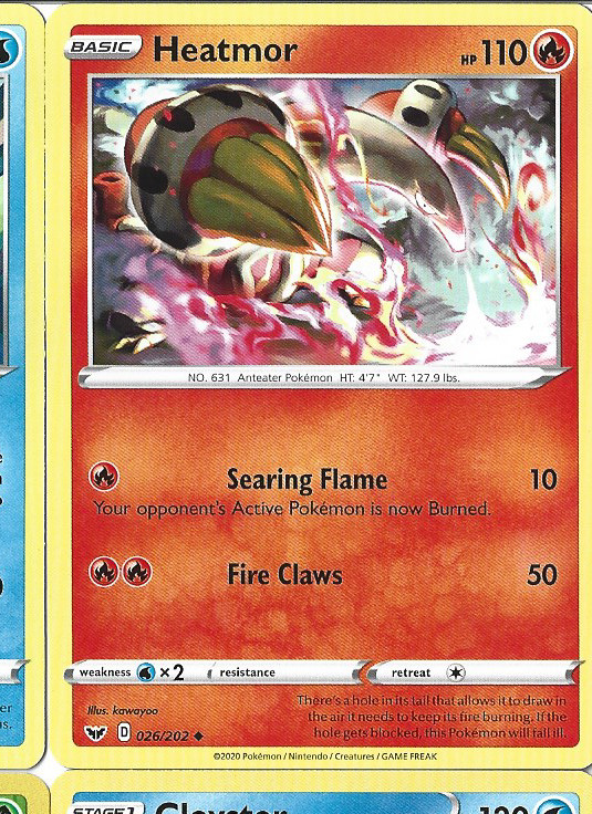 HEATMOR - 26/202 - Pokemon Sword & Shield - Base Set - NM