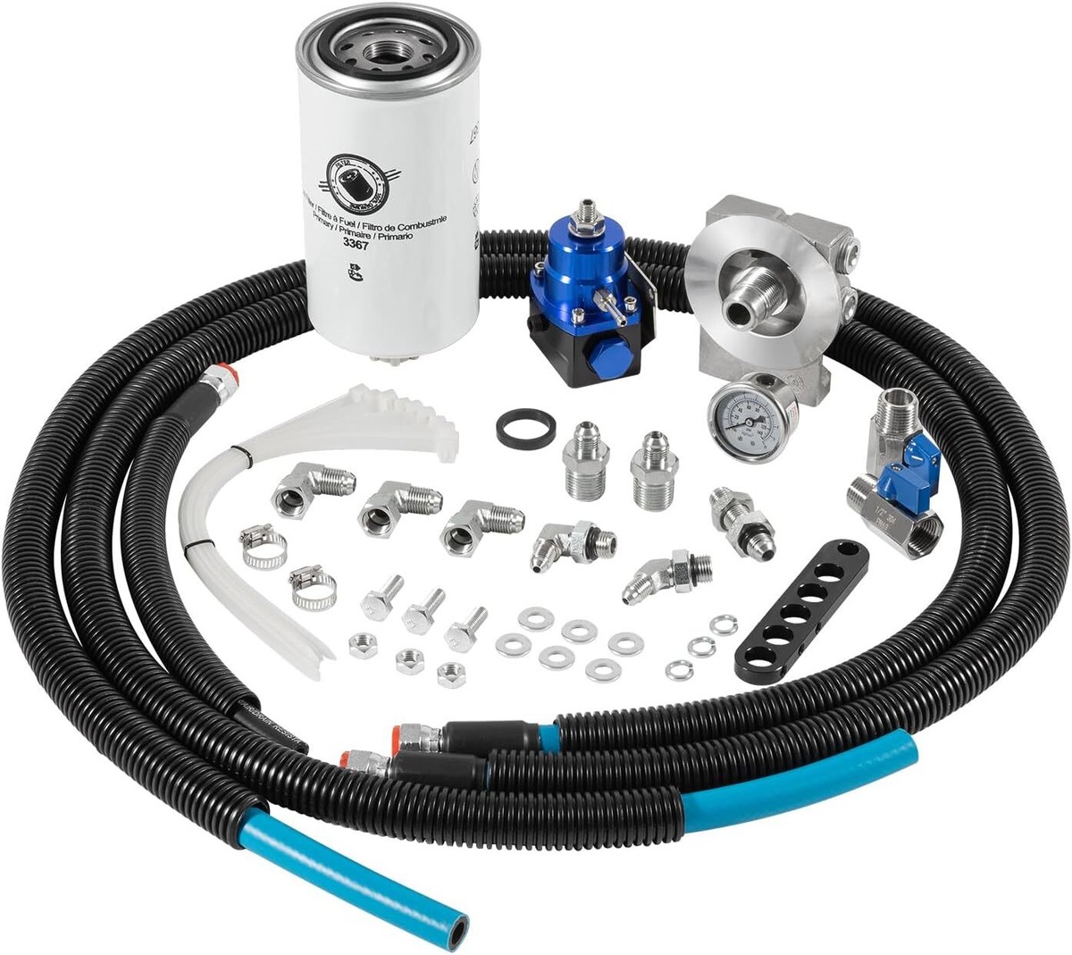 Complete 8 Fuel Injection Lines For Ford F150 F350 6.9/7.3L IDI Engine