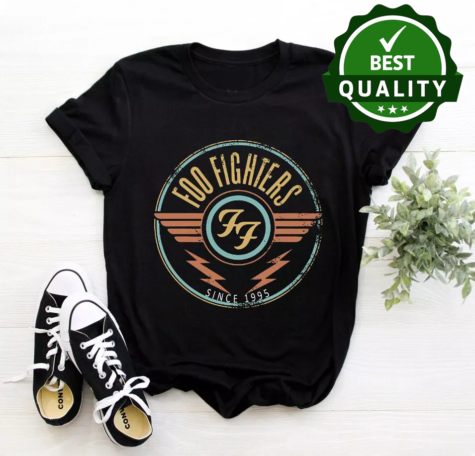 Foo Fighters Tシャツ レア Rare Foo Fighters Since 1995 T-Shirt Music Fan T-Shirt S-5Xl Men