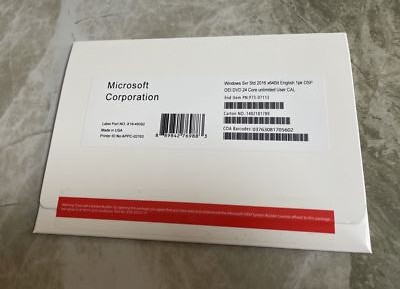 Microsoft Windows Server 2016 Standard 24-Core License unlimited User CALs