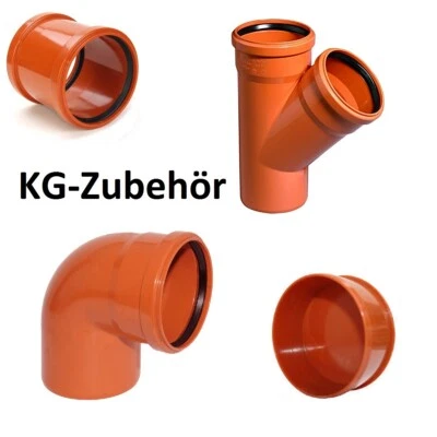 KG Rohr Kanalrohr Abwasser Bogen Abzweiger Muffe Rohre DN 110 125 160 200