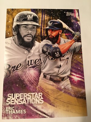 2018 Topps Superstar Sensations 5x7 Jumbo Eric Thames Brewers