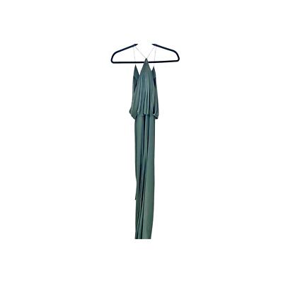 Misa Los Angeles Domino Front Twist Draped Maxi Dress Olive Green Size S  NWT | eBay