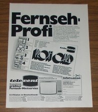 Seltene Werbung TELERENT Fernseh-Profi mit Profi Card 1972