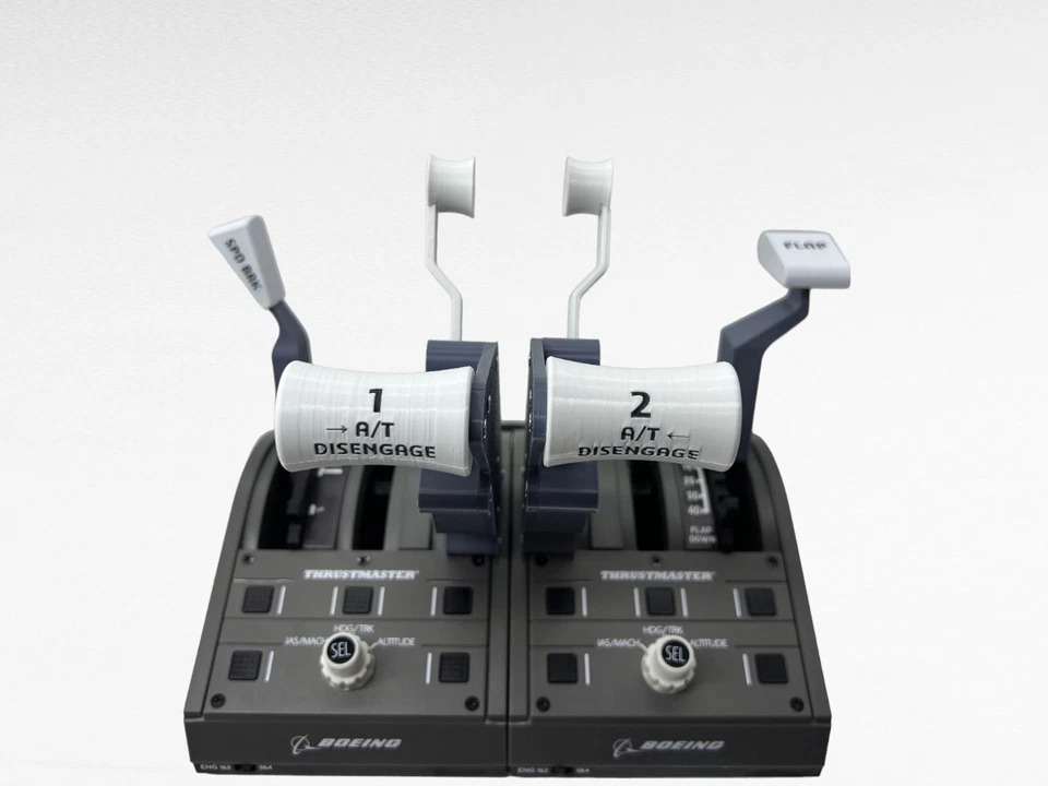 B737 Thrustmaster TCA Upgrade Addons, Full Electronic Throttle Levers, Gray - Image 4 of 4