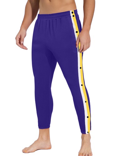 Men Pants Athletic Sweatpants Press Trousers Performance Basketball Stripes - Picture 67 of 72