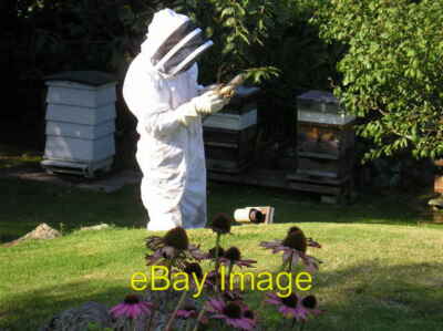 Foto 6x4 Imkerei in Praze Gooth Cadg mit Cornwall lokalem Imker um 2005