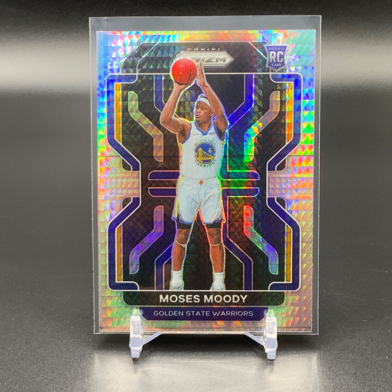 2021-22 Panini Moses Moody #308 Rookie RC Hyper Prizm GRC319