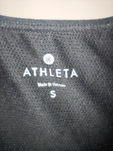Athleta Supercharged Tank S Black Reflective Floral Bra Flowing Breathable - Picture 2 of 5