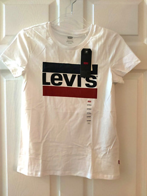 NWT Levi's Logo Tee T-Shirt White XS Women's Spring Summer