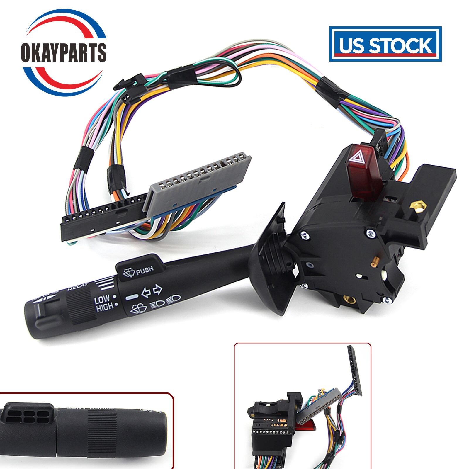 Black Combination Turn Signal Wiper Switch for Chevy Blazer S10 9597