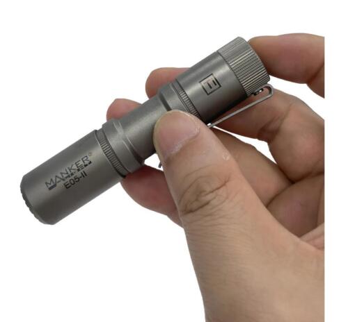 Linterna Mankerlight Titanio 1300 Lúmenes AA 14500 EDC 6500K MINI Antorcha - Imagen 20 de 57