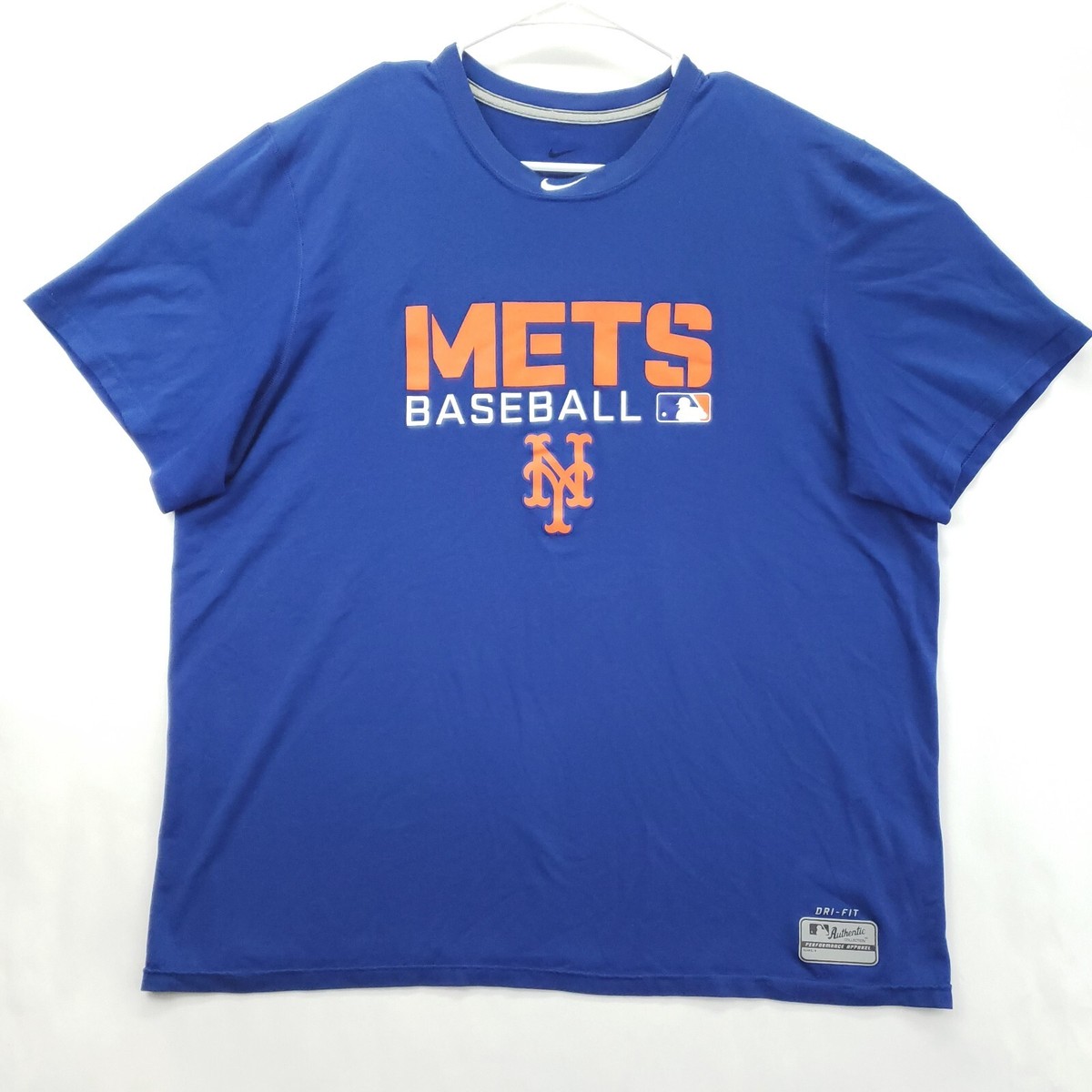 ウェア NIKE - NIKE / MLB GENUINE NEW YORK METS SHIRT Nike New York Mets Shirt Men XL Blue Polyester NY Baseball