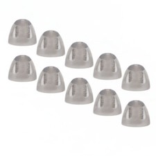 10 Pcs Hearing Aids Dome Soft Open Domes Black Layer Replacements Eartip (Medium