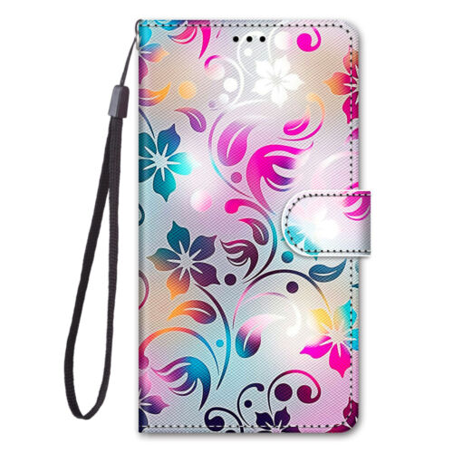 Para Samsung Galaxy S24 S23 A54 Flor Cuero PU Billetera Tarjeta Abatible Soporte Estuche - Imagen 16 de 34