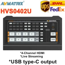 AVMATRIX HVS0402U Micro 4-CHANNEL HDMI &Type-C Live Streaming Video Switcher 