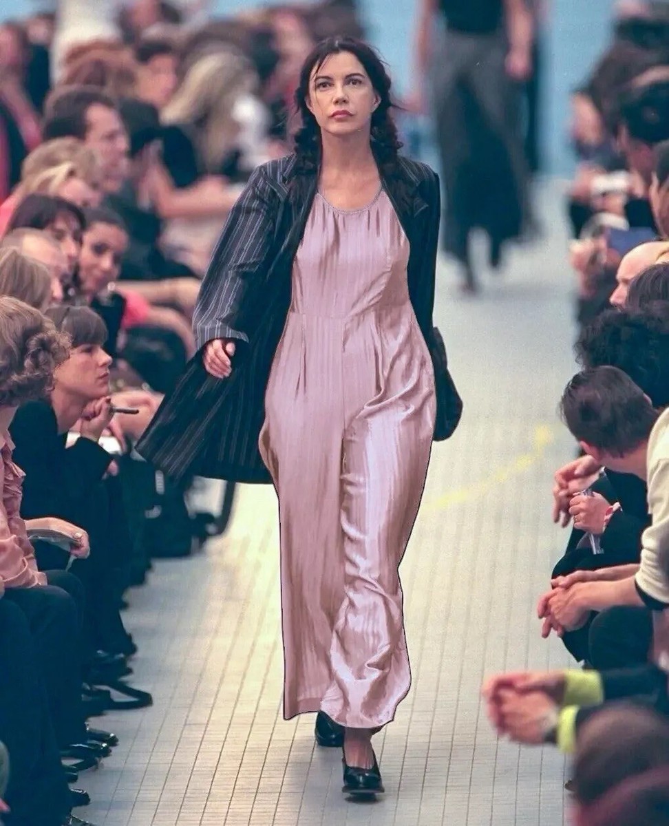 Vintage DRIES VAN NOTEN S/S 1996 Pink Striped Pleated Wide Vintage DRIES VAN NOTEN S/S 1996 Pink Striped Pleated Wide
