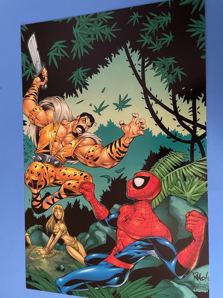 PÓSTER PIN UP MARVEL COMICS THE ASZING SPIDER-MAN VS KRAVEN THE HUNTER NUEVO. Foto 3 de 3
