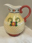Mary Engelbreit 2001 Large Pitcher - Pink, Yellow, White - 8.5" tall x 7" wide