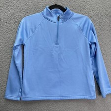 Spyder Youth Girls Sweater 1/4 Zip Long Sleeve Mock Neck Pullover Kid Blue Large