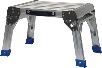 MaxWorks 80773 Foldable Aluminum Platform & Step Stool (350 lbs. Maximum
