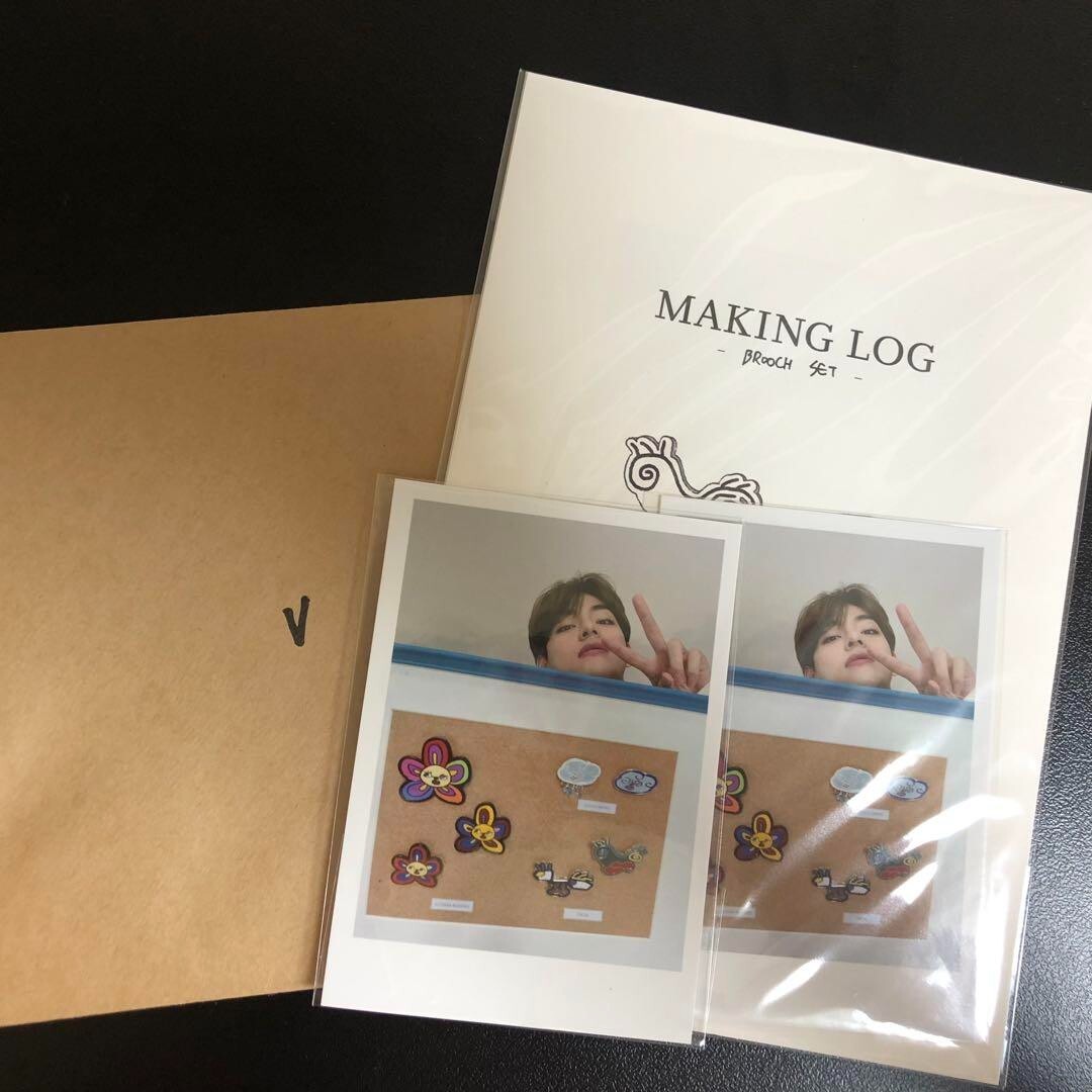 BTS V Taehyung Flower Buddies Brooch Set Artist Made
