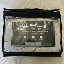 Sheex Original Performance Queen Duvet Cover Two Shams Pearl Blue NWT Cooling