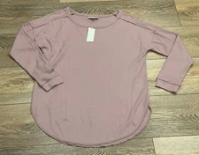 Studio B By Bobeau Top Lightweight Knit Women's Longsleeve S NEW NWT Purple