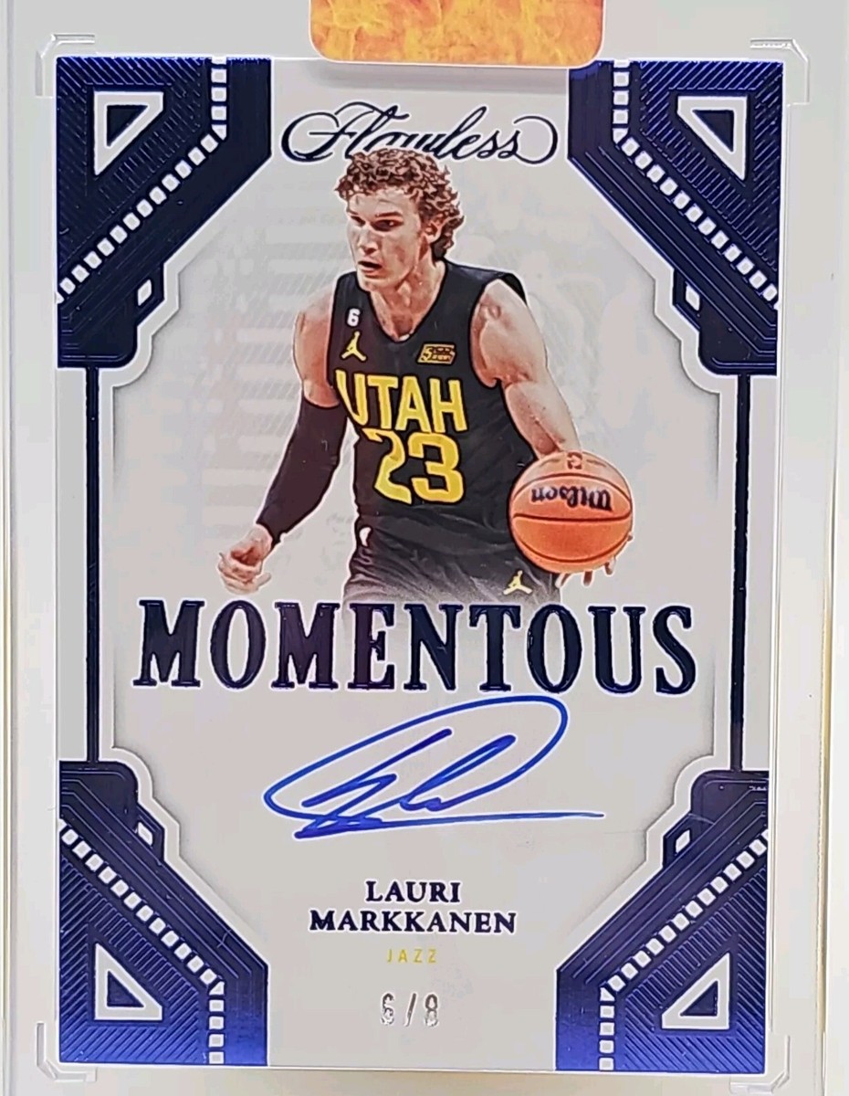 2022 PANINI FLAWLESS LAURI MARKKANEN MOMENTOUS AUTOGRAPH