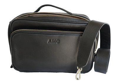 Leatherology Black Leather Large Meadow Satchel Crossbody Bag Great Condition