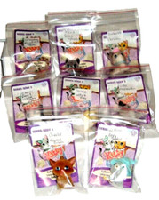 Just Play - Kitty In My Pocket Series 5 - Mixed Lot Of 8 Flocked Kitties - 2017