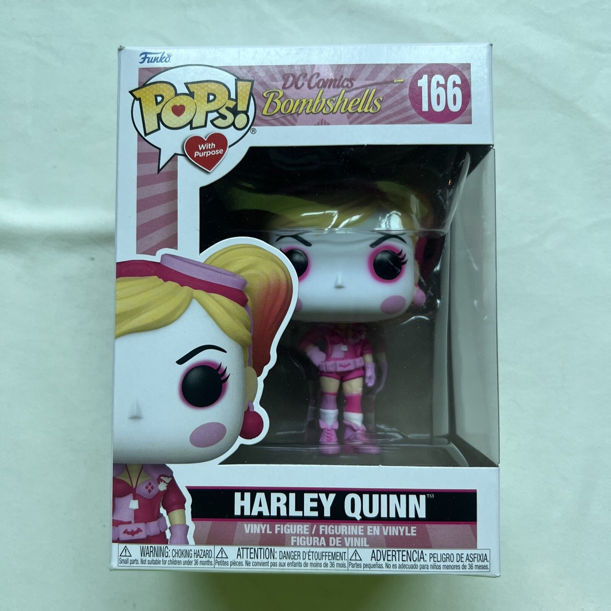 Funko POP! Heroes: Breast Cancer Awareness Harley Quinn – 9 Cm Vinyl-Figur, Sammlerstück In Fensterbox
