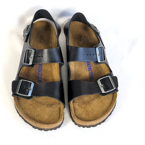 Birkenstock Mens Black Leather MILANO 