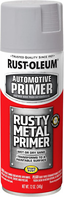 249331 Automotive Rusty Metal Primer Spray Paint, 12 Oz., Light Gray