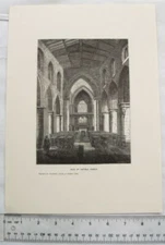 Engraving Nave of Hatfield Church, History of Hatfield Chase