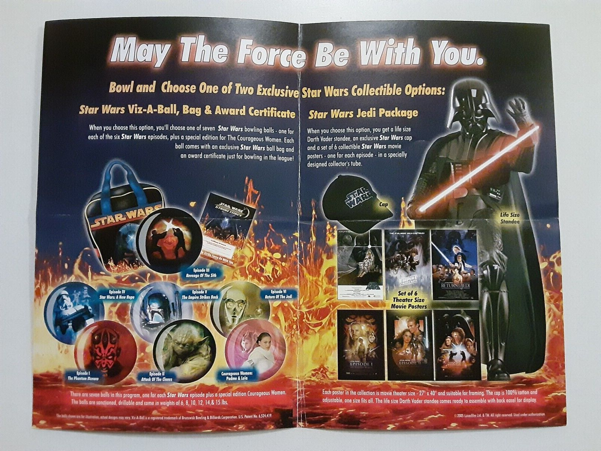 2005 Star Wars Strike Force Bowling Ball Promo Sheet League