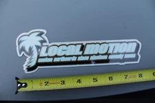 Local Motion Surfboards Hawaii Brown Blue White OG V52C Vintage Surfing STICKER