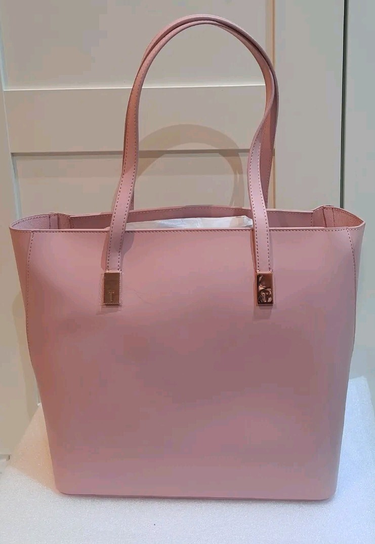 Beautiful Ted Baker Large Leather Tote Floral Pink Bag New With Tags!! eBay