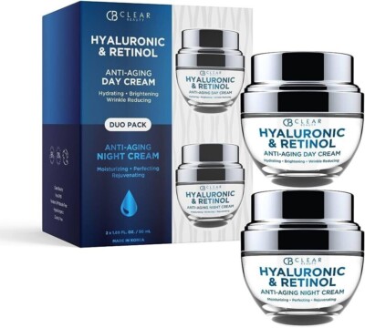 CB Clair Beauty Hyaluronic & Retinol Day Cream /Night Cream DUO PACK 2x 1.69oz