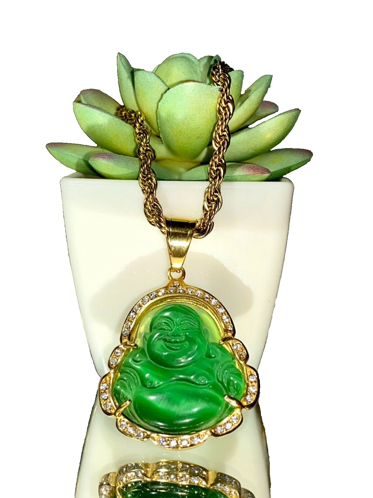 Collares y colgantes de JADE de cadena para hombres