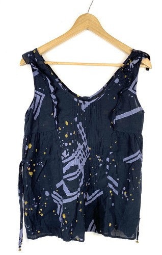 Maison Scotch Damen Tank Top Bluse Gr. 1/S ärmellos U-Ausschnitt Baumwolle Indien - Bild 2 von 11